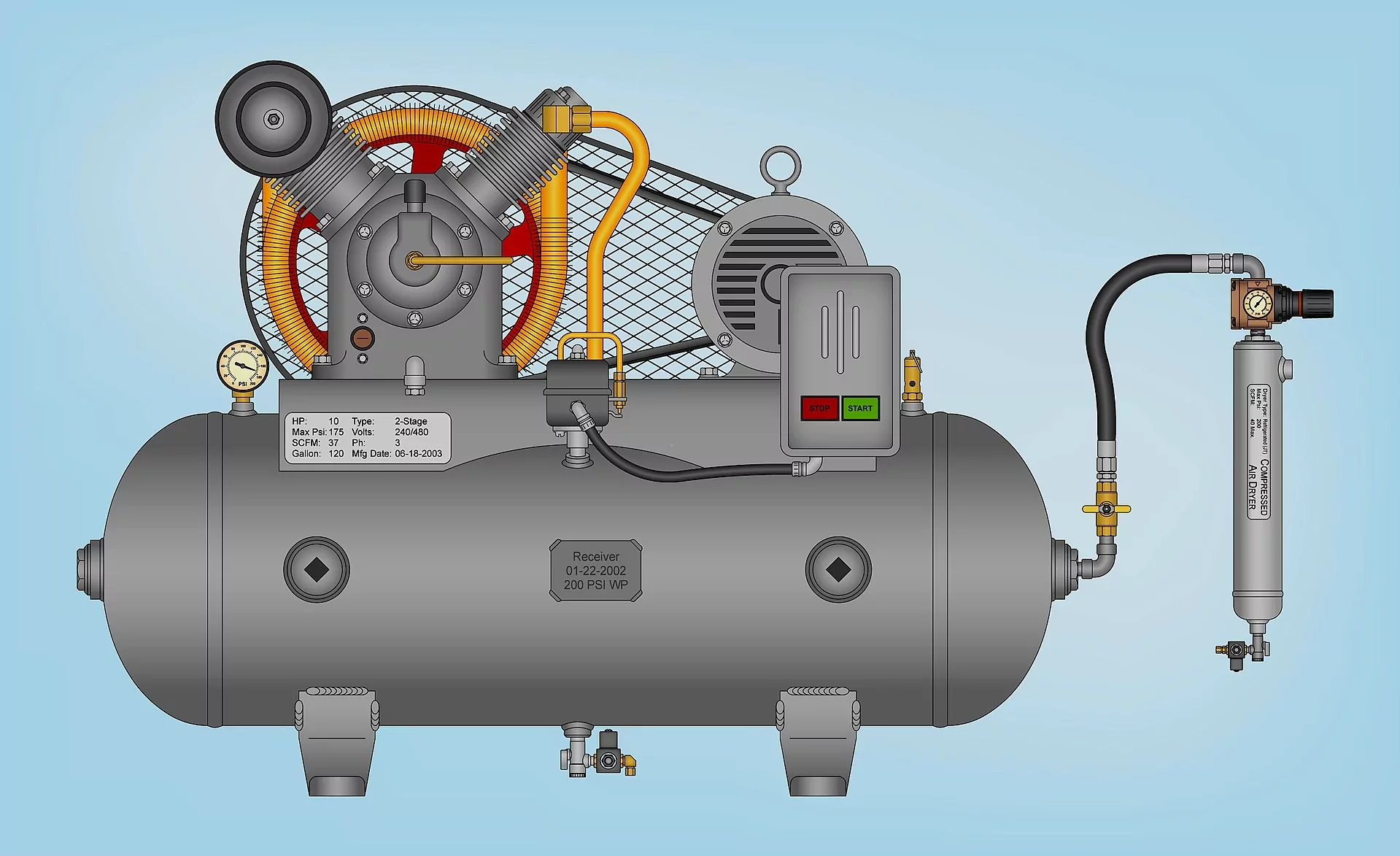 two stage air compressor