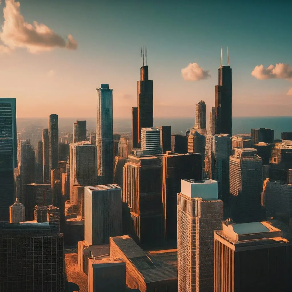 chicago skyline with good air quality
